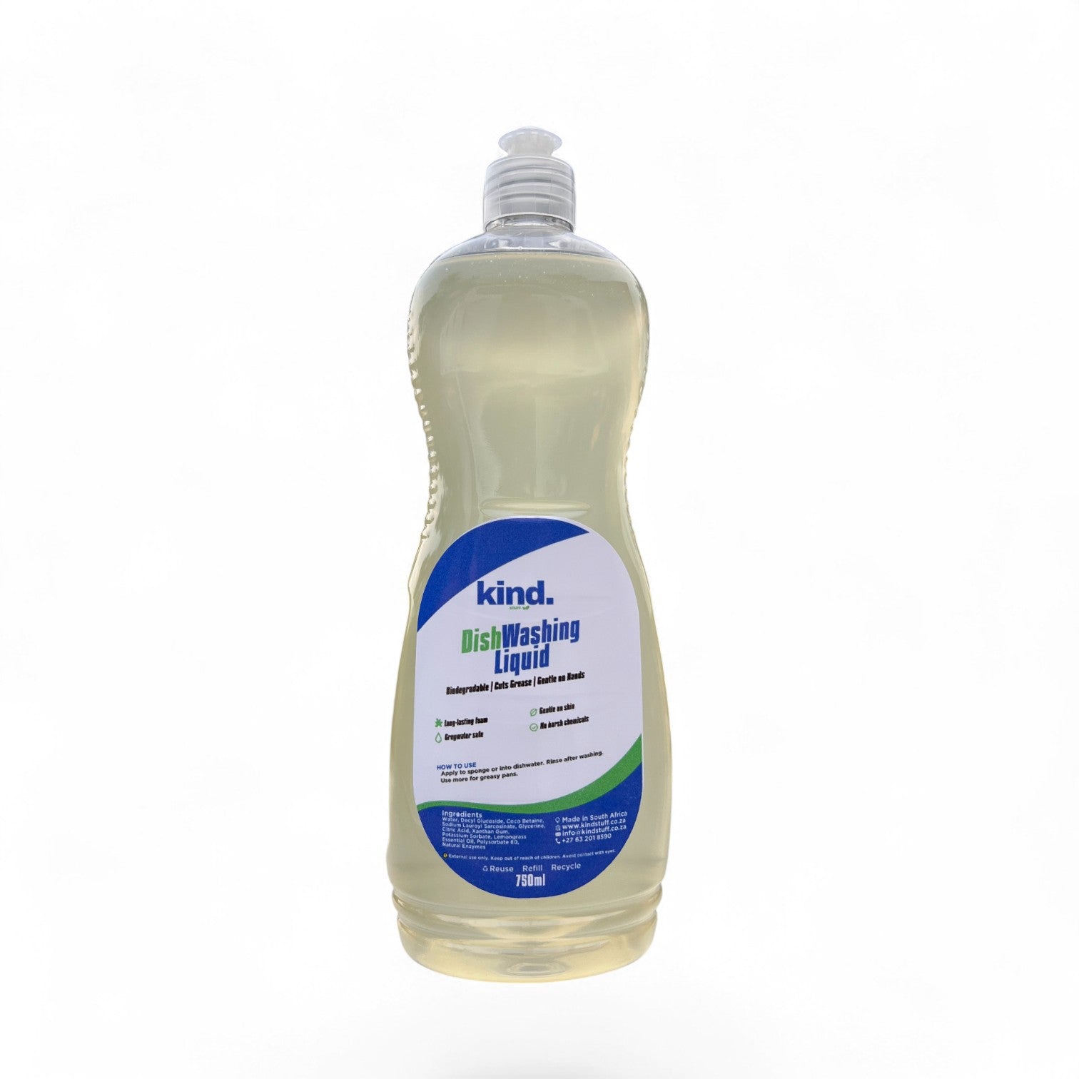 Kind Stuff biodegradable dishwashing liquid for South African homes