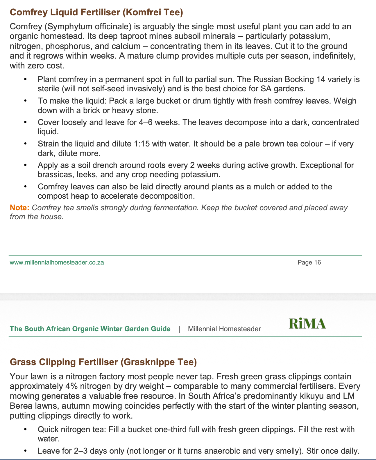 South African Organic Winter Garden Guide